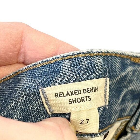 Madewell Relaxed Denim Shorts in Renfield Wash: Destructed Edition Size 27 - Picture 10 of 10
